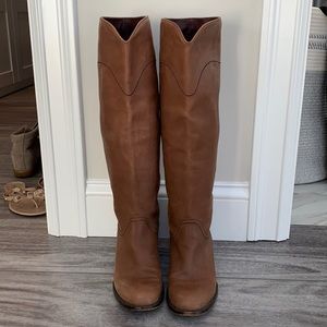 Brown Chanel riding boots size 38.